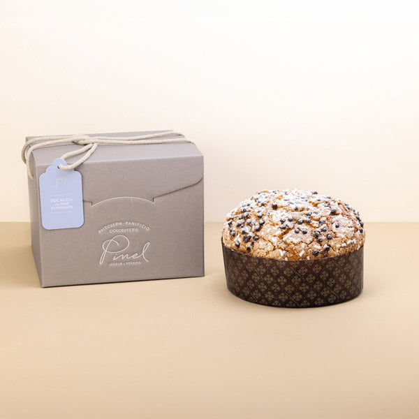 Focaccia con perle di cioccolato