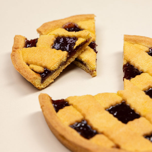 Crostata con confettura di mirtilli